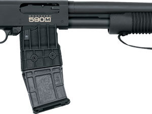 MOSSBERG 590M SHOCKWAVE 12GA - 15" 10RD 2.75" BLUED/SYN