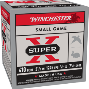 WINCHESTER SUPER-X HEAVY BRASS GAME LOAD 410 2-1/2" 7.5 25RD BX 250RD CASE