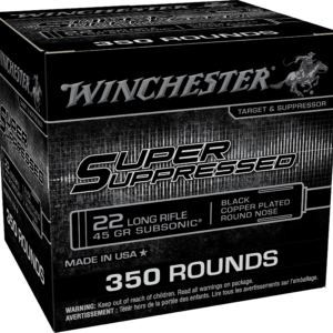 WINCHESTER 22 LR SUPER SUPRESSED RN CP 45 GR SUBSONIC 350RD/BOX 4BX/CS